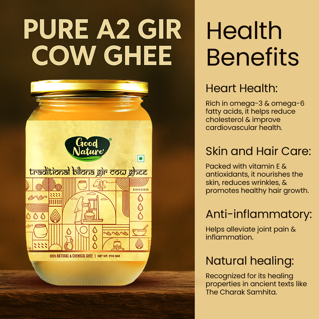 A2 Gir Cow Ghee | Bilona Method (1L)