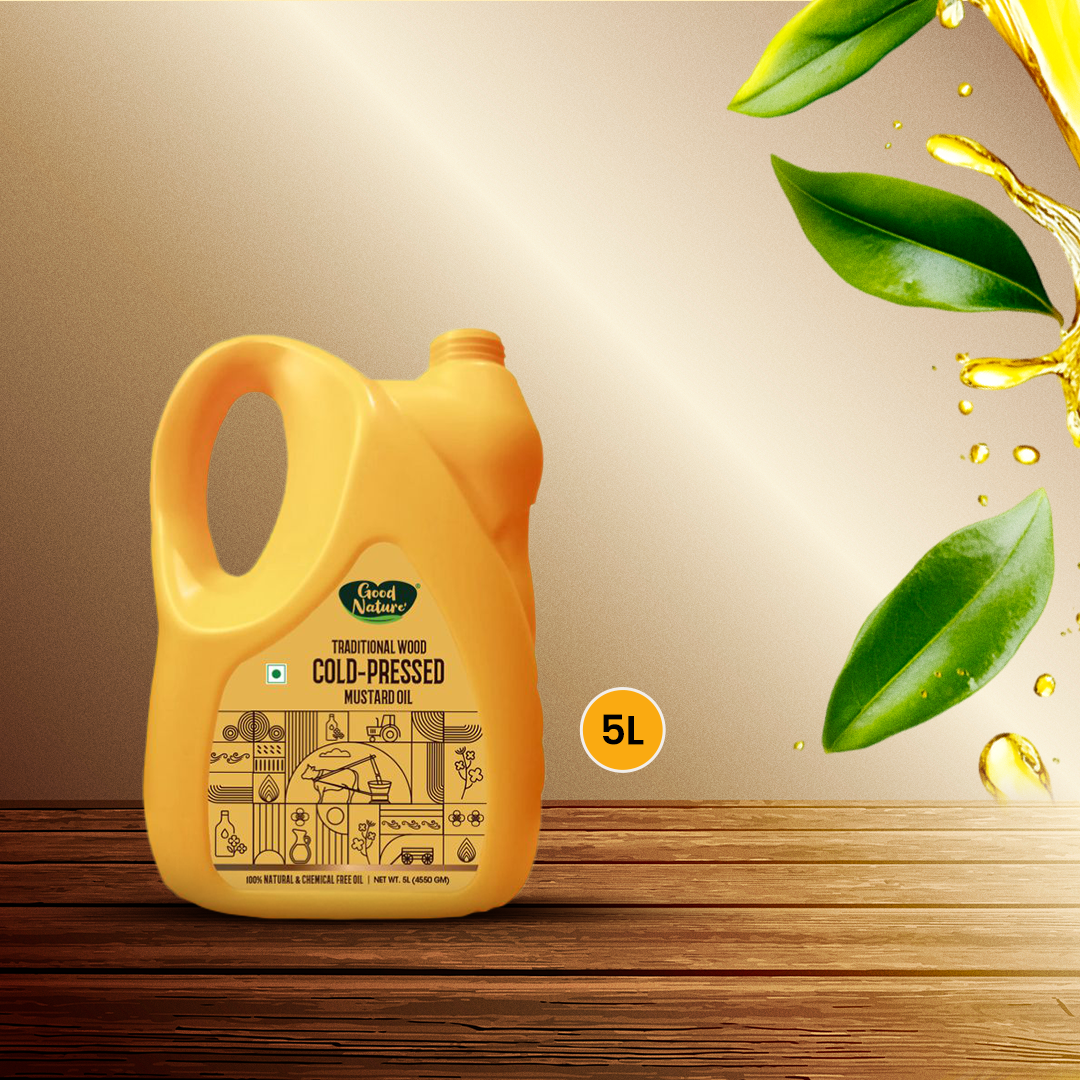 Good Nature's Wood Cold Pressed Mustard Oil 5L ( Plastic Container )