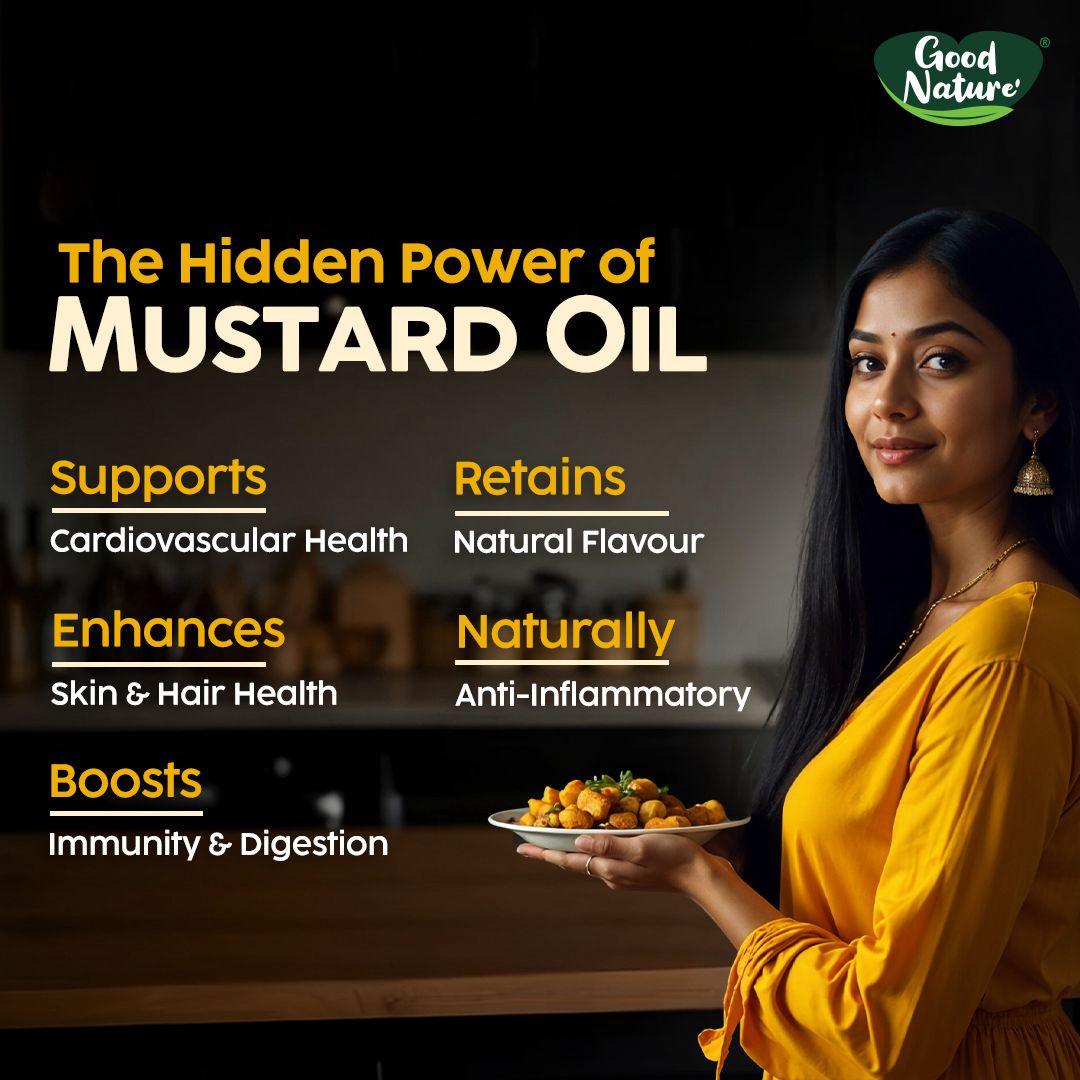 Good Nature's Wood Cold Pressed Mustard Oil | 2+2 Combo Pack 4L