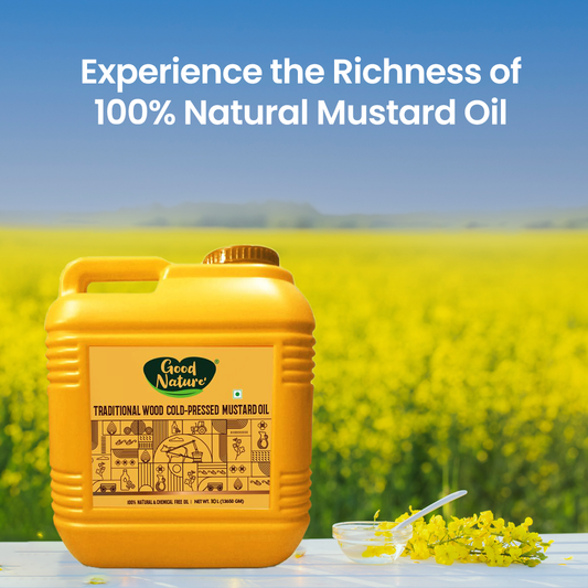 Good Nature's Wood Cold Pressed Mustard Oil 10L ( Plastic Container )