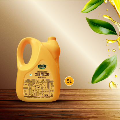 Good Nature's Wood Cold Pressed Mustard Oil 5L ( Plastic Container )