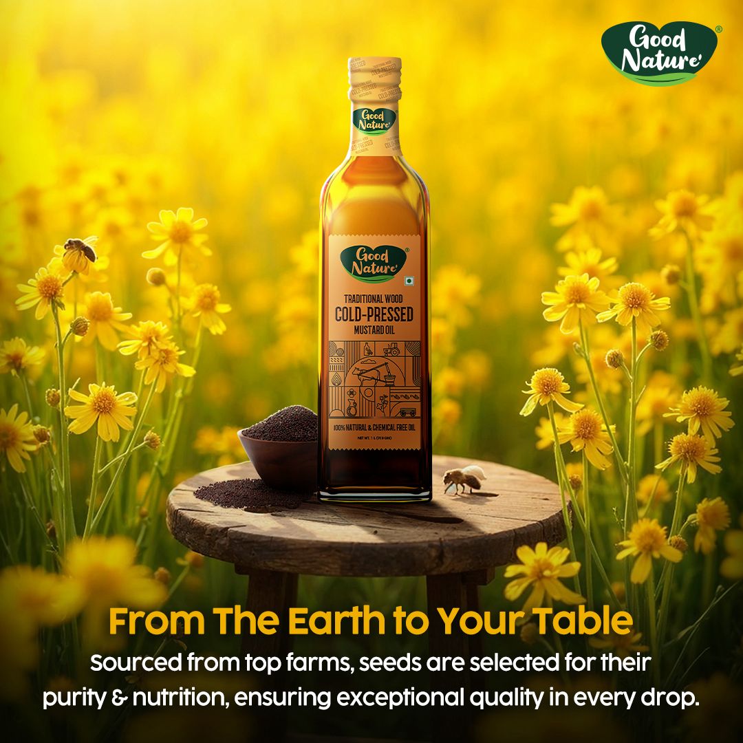 Good Nature's Wood Cold Pressed Mustard Oil 1L