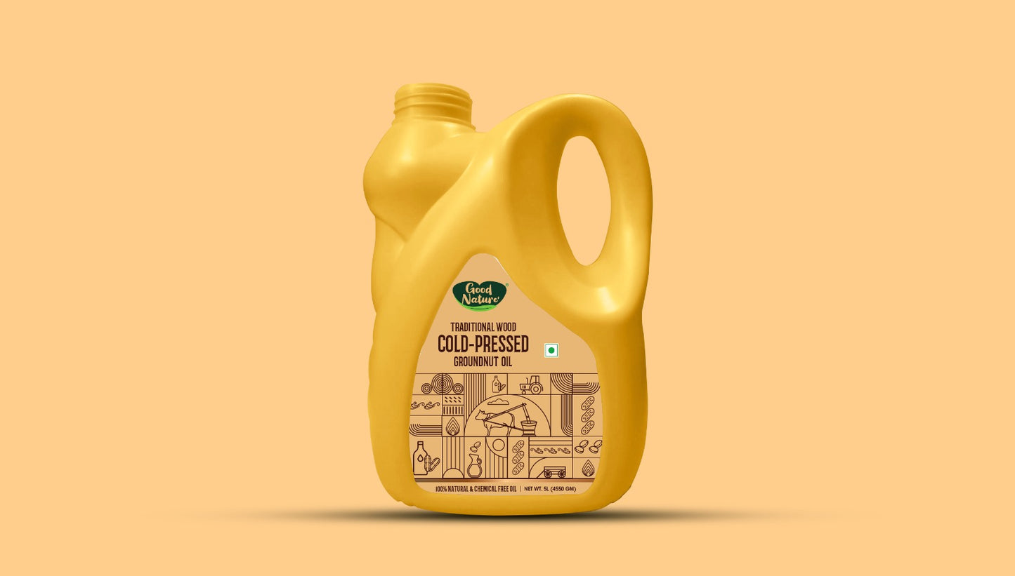 Good Nature's Wood Cold Pressed GroundNut  Oil (Plastic Bottle)