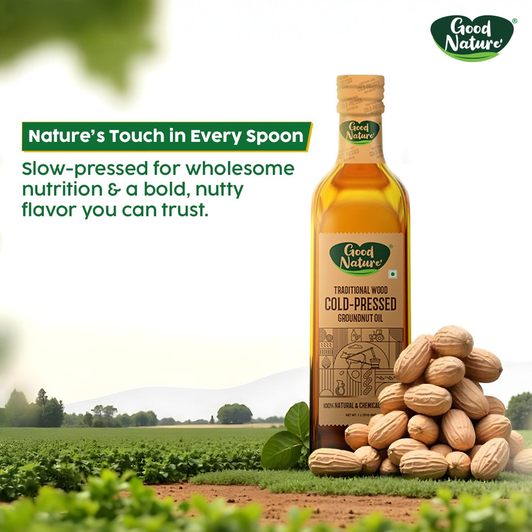 Good Nature's Wood Cold Pressed GroundNut  Oil (Plastic Bottle)