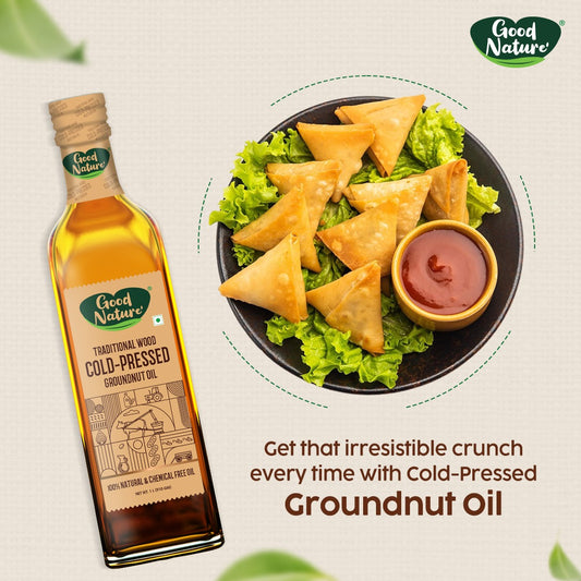 Good Nature's Wood Cold Pressed GroundNut  Oil (Plastic Bottle)