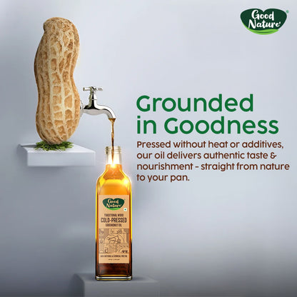 Good Nature's Wood Cold Pressed GroundNut  Oil (Plastic Bottle)