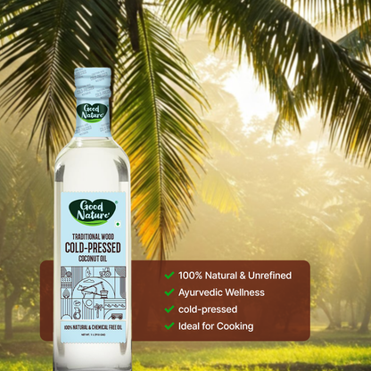 Good Nature's Wood Cold Pressed Coconut Oil ( Plastic Bottle )