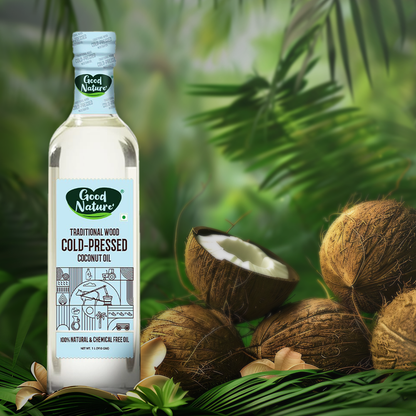 Good Nature's Wood Cold Pressed Coconut Oil ( Plastic Bottle )